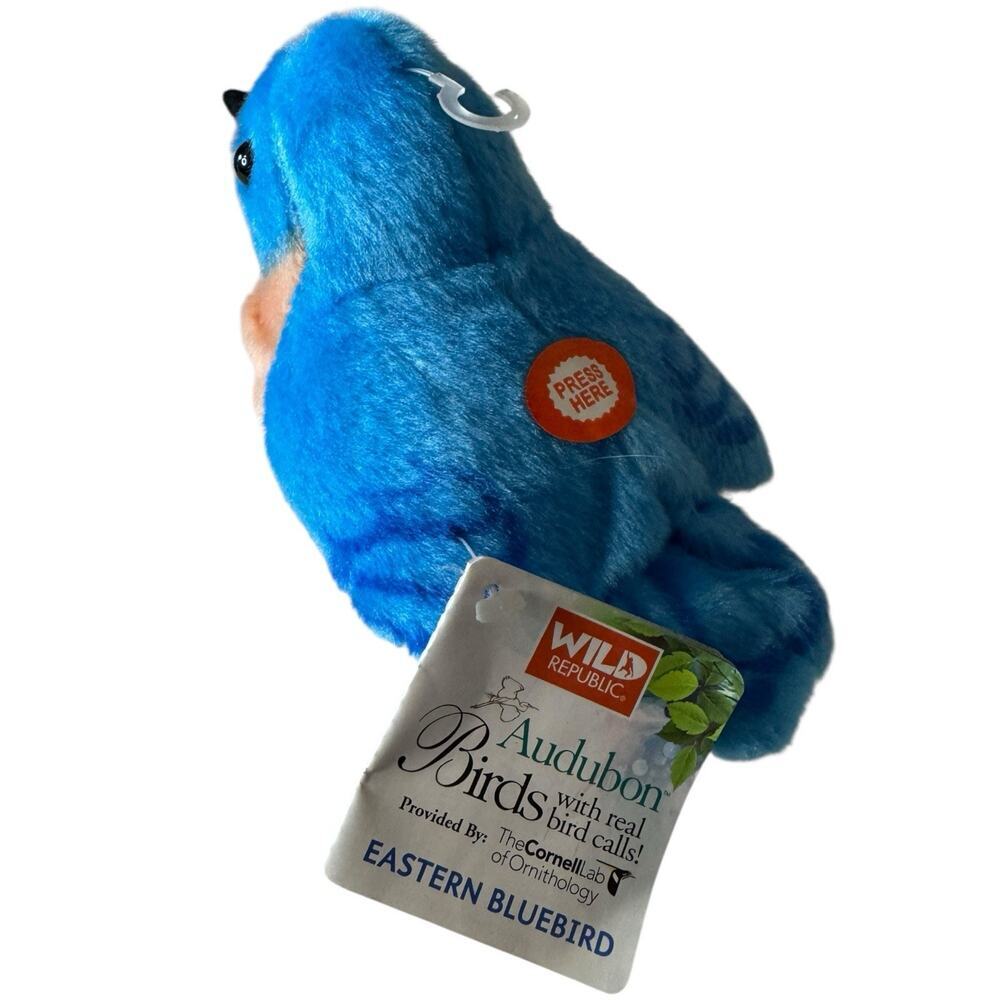 Wild Republic NEW Audubon BLUEBIRD w/SOUND 6" Plush STUFFED ANIMAL 2021 - Picture 3 of 7